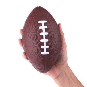 Mini Soft Standard PU Foam American Football Soccer Rugby Squeeze Ball Kids Adults Birthday Christmas Gift Football(Color Random