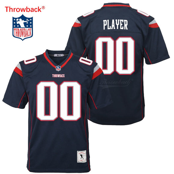 Throwback Jersey Men's New England American Football Jersey Customize Any Number Name Black Red Free Shipping Wholesale