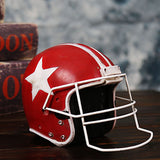 Creative American Football Helmet Statue Resin Craft Home Decoration Desk Decor Tabletop Figurine Ornament Birthday Gifts