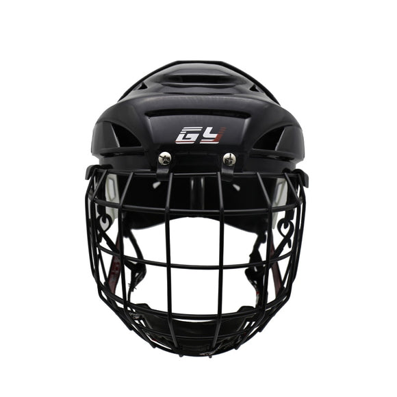 2019 free shipping GY-PH9000-C2  ice hockey helmet with cage kids and adult ice hockey casque Black color XS and XL size helmet