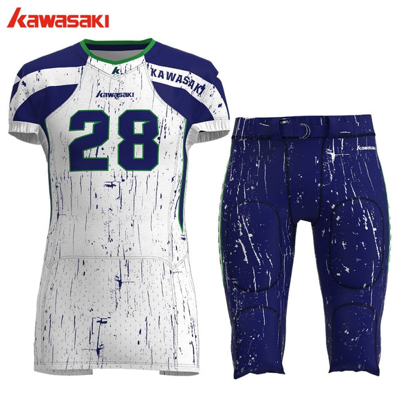 Kawasaki Brand Custom American Football  Jersey Men Women Kids Shirt Plus Size XS-5XL Breathable Sports FootballShirt shorts 011