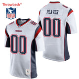 Throwback Jersey Men's New England American Football Jersey Customize Any Number Name White Free Shipping Wholesale Cheap