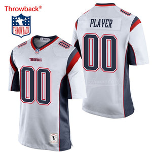 Throwback Jersey Men's New England American Football Jersey Customize Any Number Name White Free Shipping Wholesale Cheap