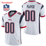 Throwback Jersey Men's New England American Football Jersey Customize Any Number Name White Free Shipping Wholesale Cheap